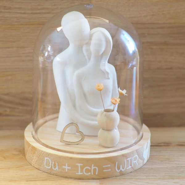 Valentinstag, Geschenk, Liebe, Paar, Hochzeitsgeschenk, Glasglocke, kuppel