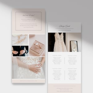 Rack Card Templates, Promo Card Template, Editable Flyer Design, Printable Photographer Marketing Templates, Digital Canva Template
