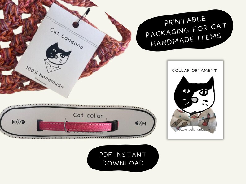 Printable Packaging Pet Craft Shows, Thank You Cards Care Instructions ...