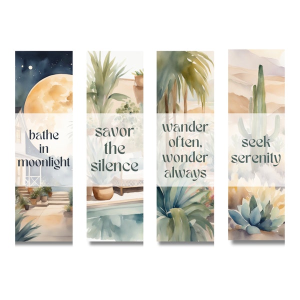 Printable Bookmarks Mindful Bookmark Quotes Aesthetic Printable Bookmark Reading Gift Digital Bookmark Book Lover Gift Bookmark Set Digital