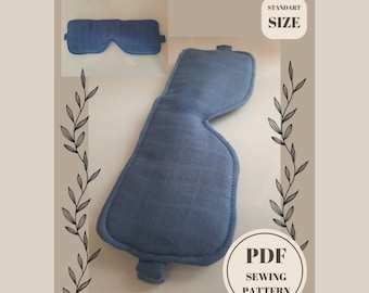 Modello di cucito per mascherina da notte in mussola: mascherina per gli occhi di dimensioni standard (modello PDF)