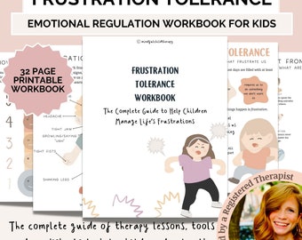 Frustration Tolerance Workbook for Kids, Emotional Regulation Worksheets,  Therapy Worksheets for Children, Social Emotional Learning