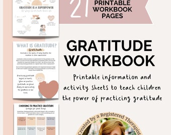 Gratitude Therapy Worksheets for Kids,  Emotional Regulation Skills for Children,  Play Therapy Worksheets,  Social Emotional Learning
