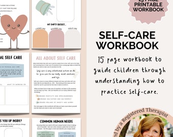 Self-Care Printable Workbook for Kids, Social Emotional Learning for Children, Mental and Emotional Health for Kids, Self-Care Journal
