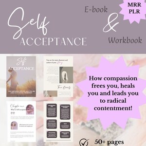 MRR | PLR | Self Acceptance Ebook & Workbook | Self Help | Digital Life Coaching Products | Done for You | Canva | Wellness