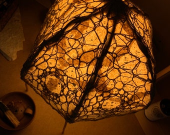 Crocheted lamp