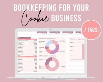 Cookie Business Bookkeeping Spreadsheet | Revenue & Expense Tracker (Digital Download)