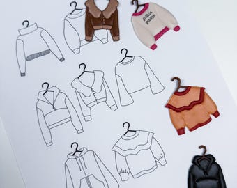 Fall Sweaters Transfer Sheet