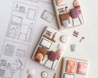 Dorm Room Scene Template + Transfer Sheet