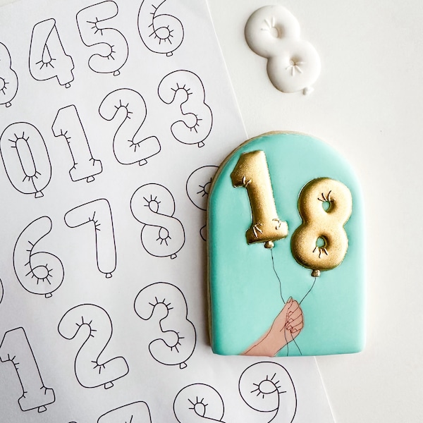 Balloon Letters/Numbers Transfer Sheet