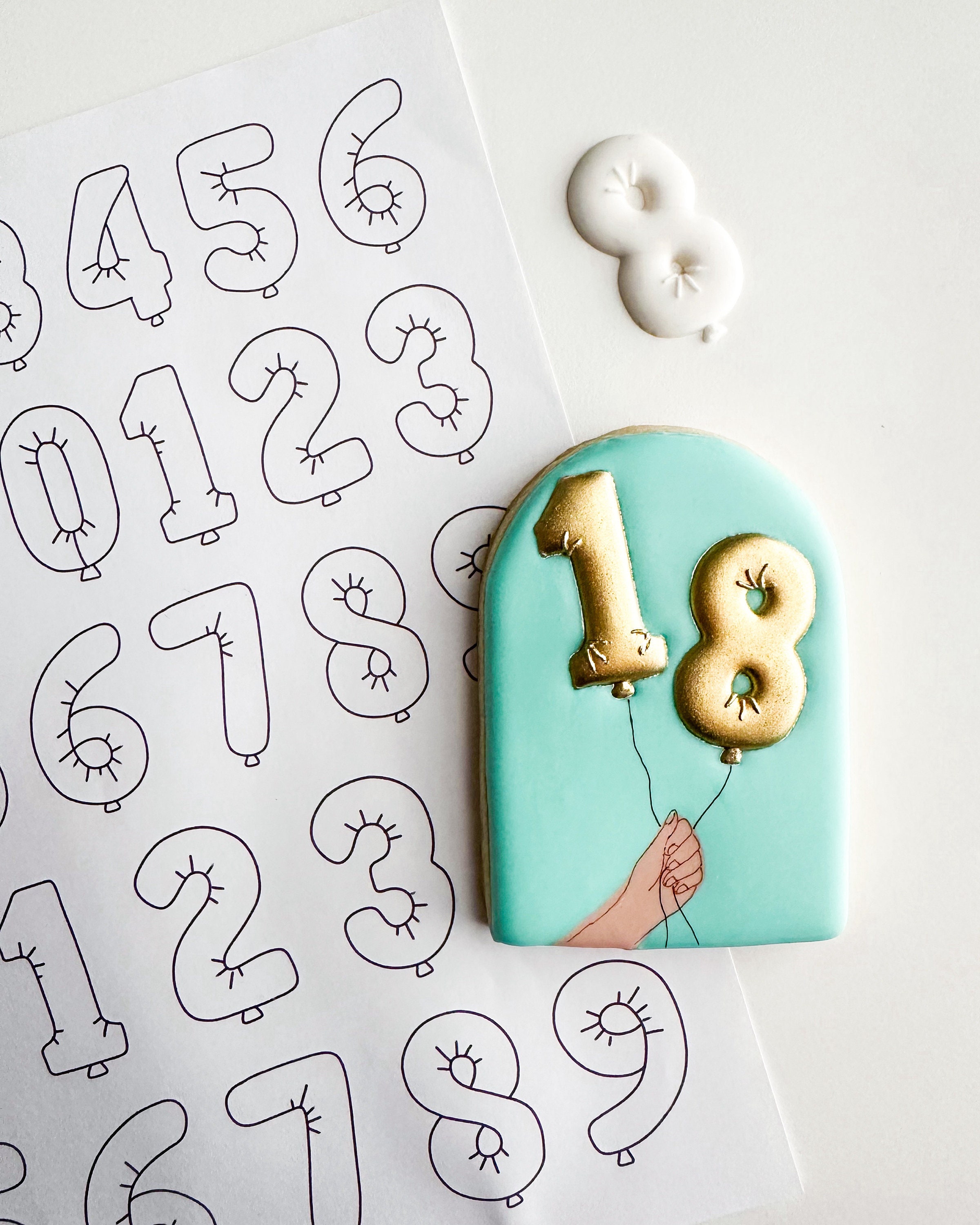 Balloon Letters/Numbers Transfer Sheet