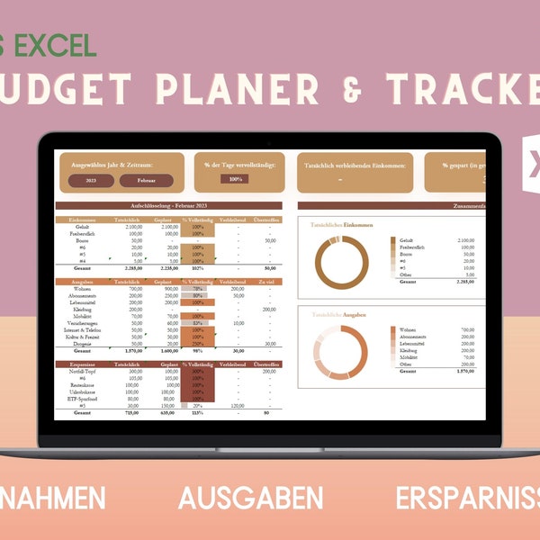 Finanzplaner Excel Deutsch Budget Planer Deutsch Excel Spreadsheet Ausgabentracker Excel Budget Tracker Haushaltsbuch Excel Ausgaben Tracker