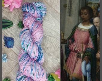 Hand Dyed Yarn: "Balthazar's Gift 2" lace/sock/2-4/multi ply/ fing/DK/Sport/Aran worsted- merino, silk, alpaca, nylon/sparkle (Dye to Order)