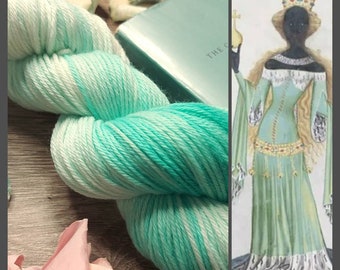 Hand Dyed Yarn: "Sheba" lace/sock/4ply/single-ply/ fingering/DK/Sport/Aran worsted- merino, silk, alpaca, nylon/sparkle (Dye to Order)
