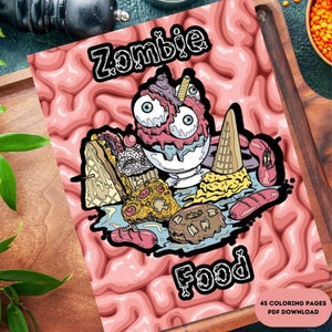 Zombie Ausmalbilder: Zombie Malbuch | 45 Digitale Ausmalbilder (Printable, PDF Download)