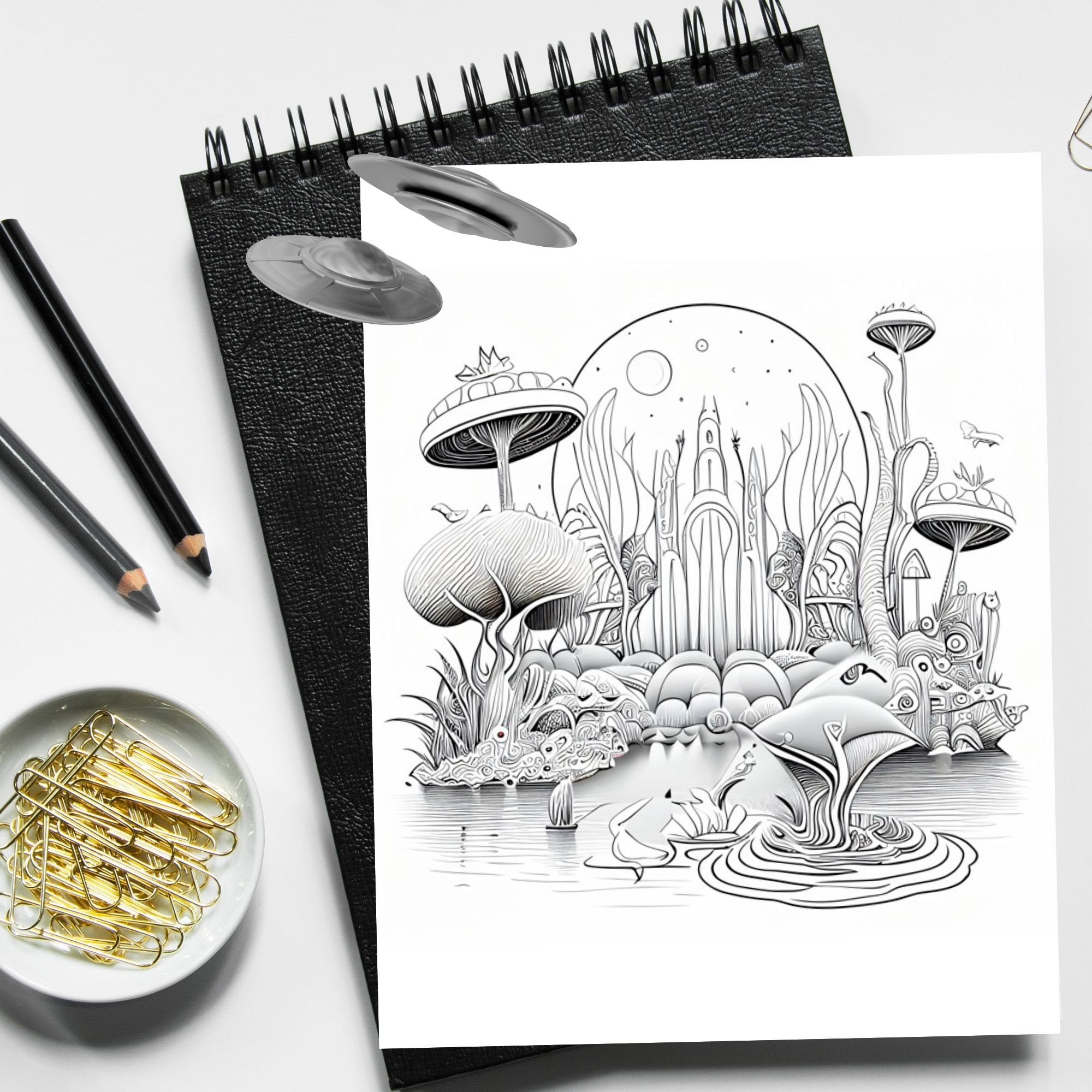 Alien Coloring Book: Space Invaders, 55 Printable Pages (PDF Download ...