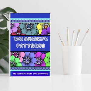 Patterns Coloring Pages: Amazing Patterns Coloring Book | 150 Digital Coloring Pages (Printable, PDF Download)
