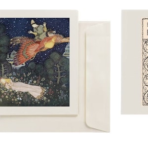 Edmund Dulac - "Edmund Dulac's Fairy-Book" (1916): 15 biglietti d'auguri (carte C6 + buste) con stampe a colori ribaltate