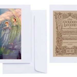 Sidney Meteyard - "The Golden Legend" (1910): 25 wenskaarten (C6 + enveloppen) met opgeplakte prints uit de Gouden Eeuw van de illustratie