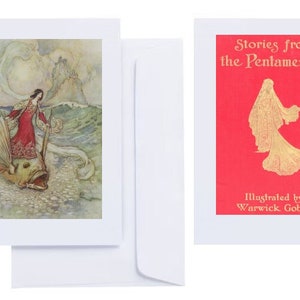 Warwick Goble - "Stories from the Pentamerone" (1911): 32 Grußkarten (C6 + Briefumschläge) mit bedruckten Drucken (Golden Age of Illustration)