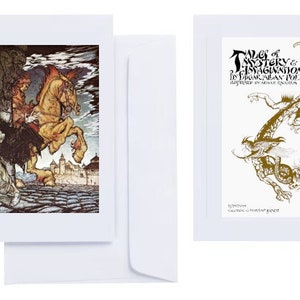 Arthur Rackham – „Opowieści o tajemnicach i wyobraźni” (1935): 29 kartek okolicznościowych (C6 + koperty) z nadrukowanymi na nich nadrukami