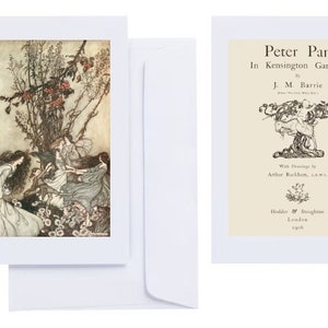 Arthur Rackham - Eine Auswahl von Feen aus "Peter Pan in Kensington Gardens" (1906): 12 Grußkarten (C6 + Briefumschläge)