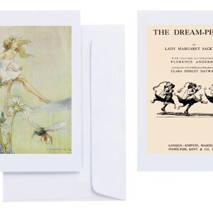 Florence Anderson - "The Dream-Pedlar" (1914): 16 wenskaarten (C6 + enveloppen) met opgeplakte prints uit de Gouden Eeuw van de illustratie