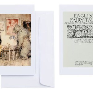 Arthur Rackham - "English Fairy Tales" (1918): 16 Grußkarten (C6 + Briefumschläge) mit bedruckten Drucken