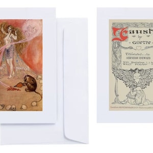 Willy Pogany - "Faust" (1908): 31 Grußkarten (C6 + Briefumschläge) mit bedruckten Drucken aus dem Goldenen Zeitalter der Illustration