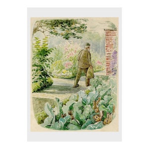 Beatrix Potter, Flopsy, Bunnies, Fairy, Tale, Print, Illustration, Children, Adult, Book, Drawing, Fantasy, Pen, Ink, Watercolor