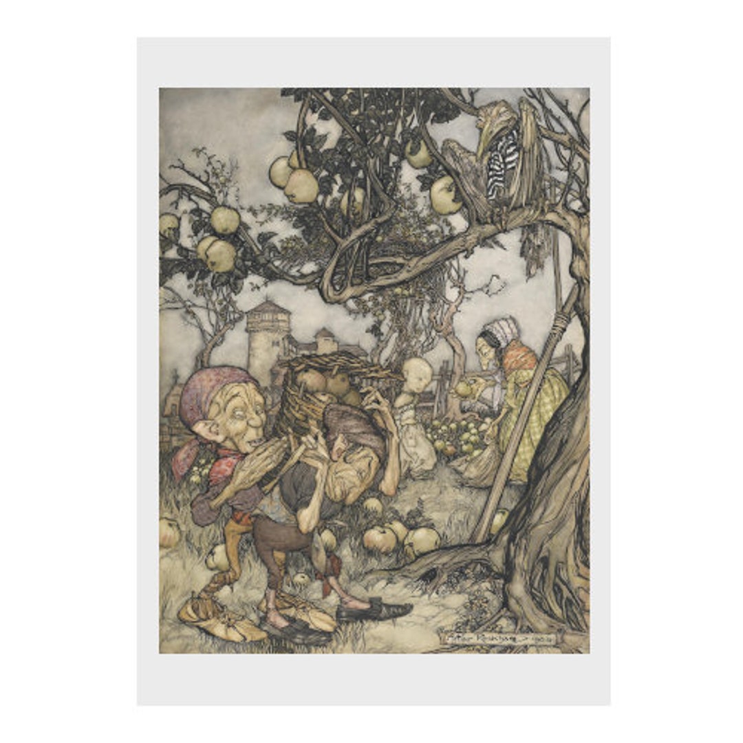 Arthur Rackham - 'windfalls' (1904): Posters and Greeting Cards From ...