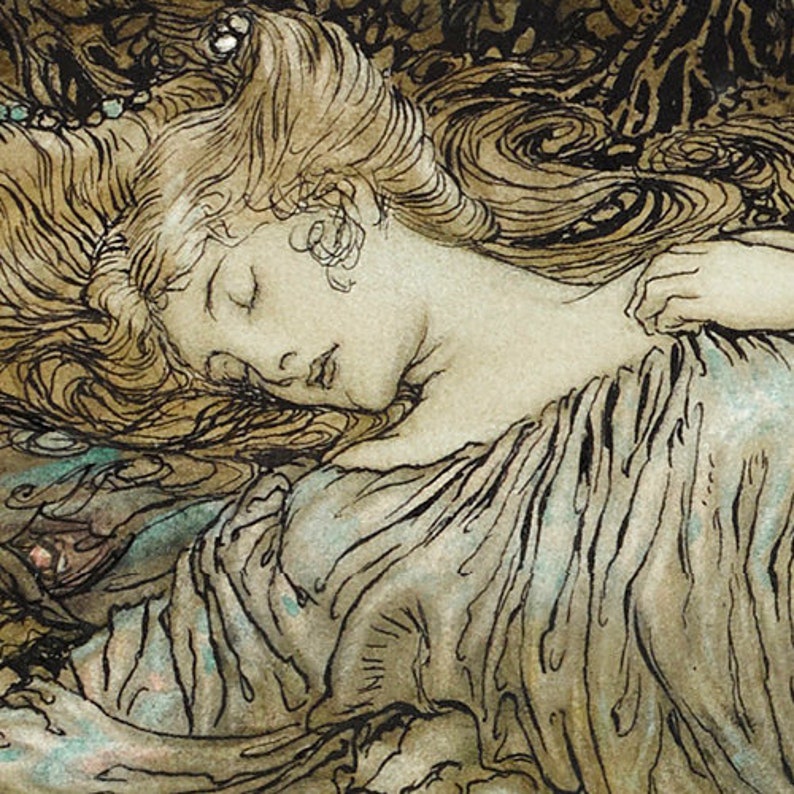 Arthur Rackham, Titania, Midsummer, Dream, Fairy, Tale, Print ...