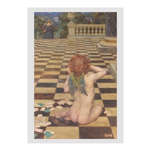 Eleanor Fortescue Brickdale - Illustration für 'Cupid and Campaspe' zu "The Book of Old English Songs and Ballads": Poster und Karten