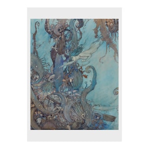 Edmund Dulac - 'Die kleine Meerjungfrau' aus "Geschichten von Hans Andersen" (1911): Plakate und Grußkarten aus dem Goldenen Zeitalter der Illustration