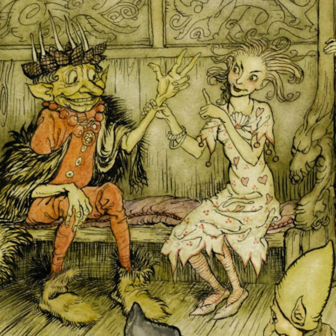 Arthur Rackham, She Took Him by the Wrist Until He Clucked, Hans ...