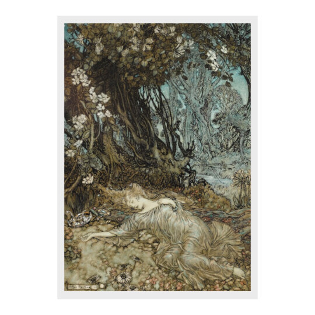 Arthur Rackham, Titania, Midsummer, Dream, Fairy, Tale, Print ...