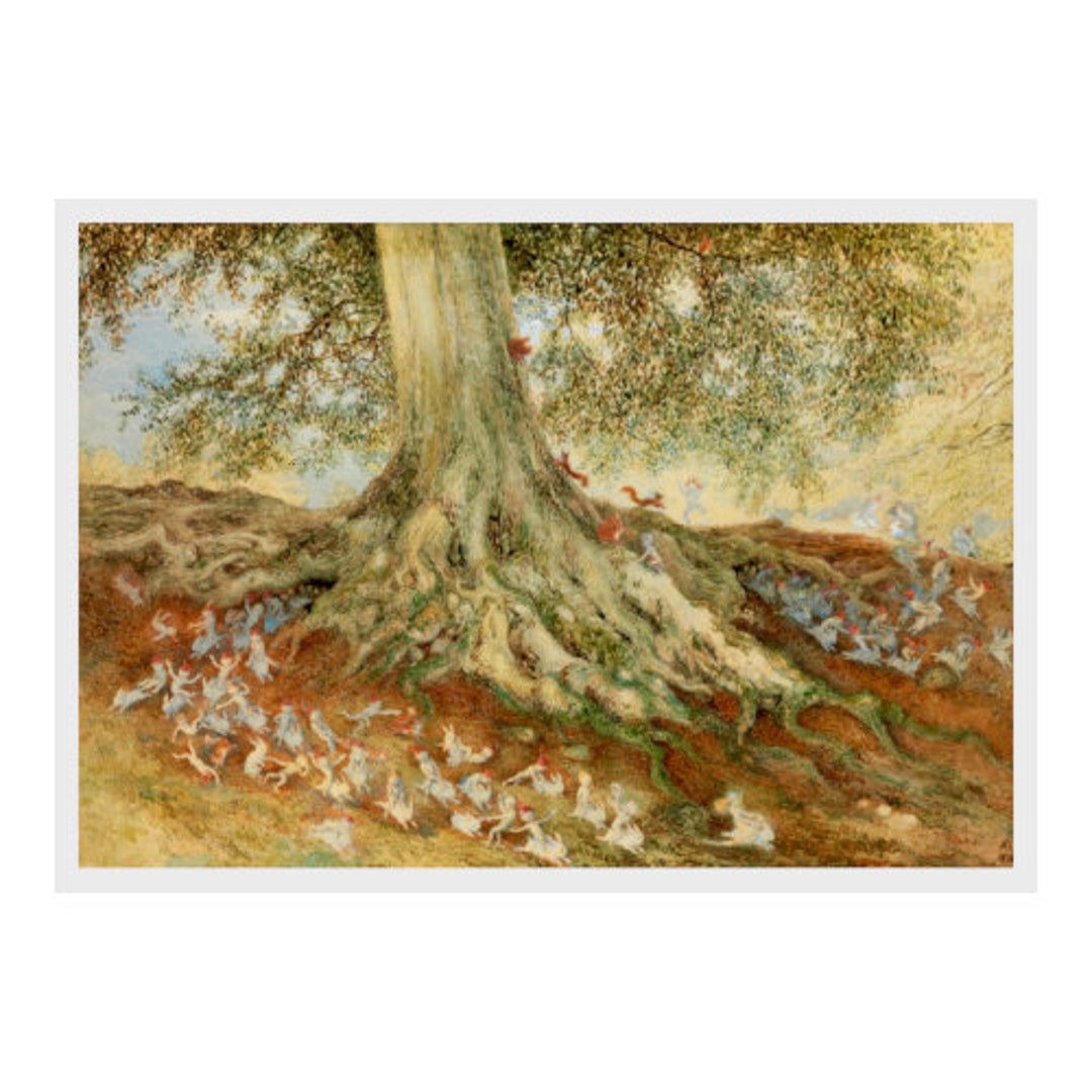 Richard Doyle, Elves in a Rabbit Warren, Fairy, Tale, Print ...