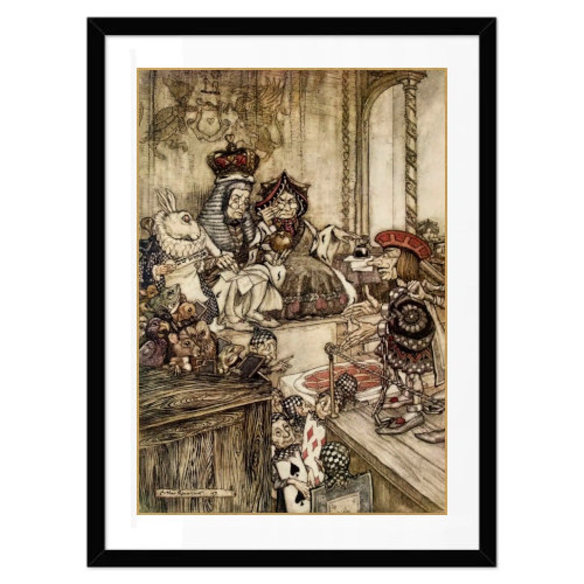 Arthur Rackham, Alice's Adventures in Wonderland, Who Stole the Tarts ...
