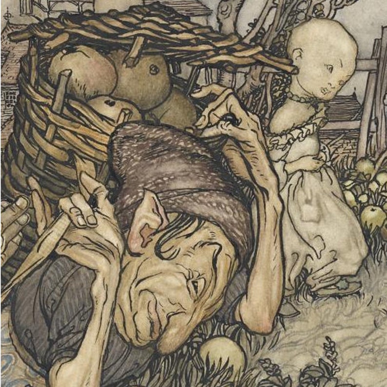 Arthur Rackham - 'windfalls' (1904): Posters and Greeting Cards From ...