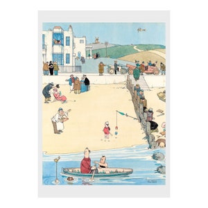 William Heath Robinson, Mare, Crimine, Fata, Racconto, Stampa, Illustrazione, Bambini, Adulto, Libro, Disegno, Fantasia, Penna, Inchiostro, Acquerello