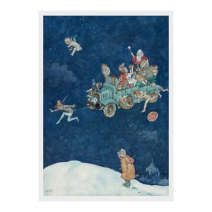 William Heath Robinson, Gioia di Natale, Fata, Racconto, Stampa, Illustrazione, Bambini, Adulto, Libro, Disegno, Fantasia, Penna, Inchiostro, Acquerello