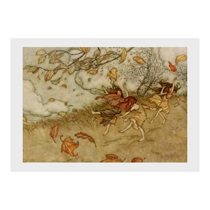 Arthur Rackham - An illustration from &quot;Peter Pan in Kensington Gardens&quot; (1906): Posters and Greeting Cards (Golden Age of Illustration)