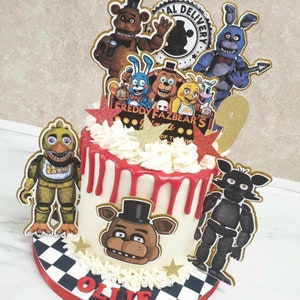 Five Nights at Freddy Birthday Party Supplies, 20 Plates, 20 Cups and 1 Tablecover, Fnaf Party Decorations