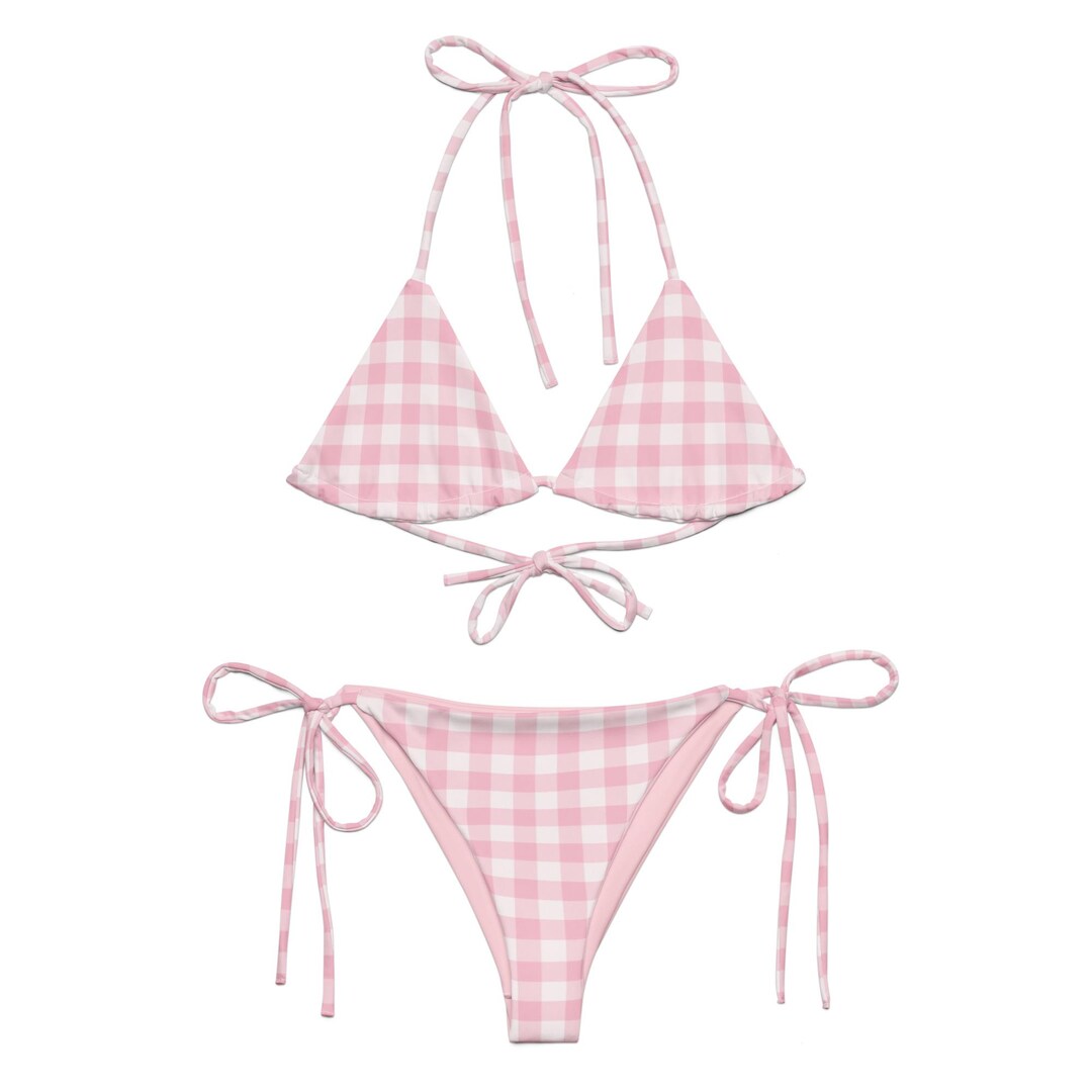 Diane Bikini Top Pink Gingham