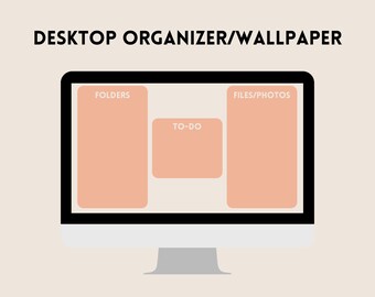 Organizador de fondos de escritorio, Organizador de fondo de computadora, Organizador de fondos estéticos, Fondo de pantalla de descarga digital, Descarga digital