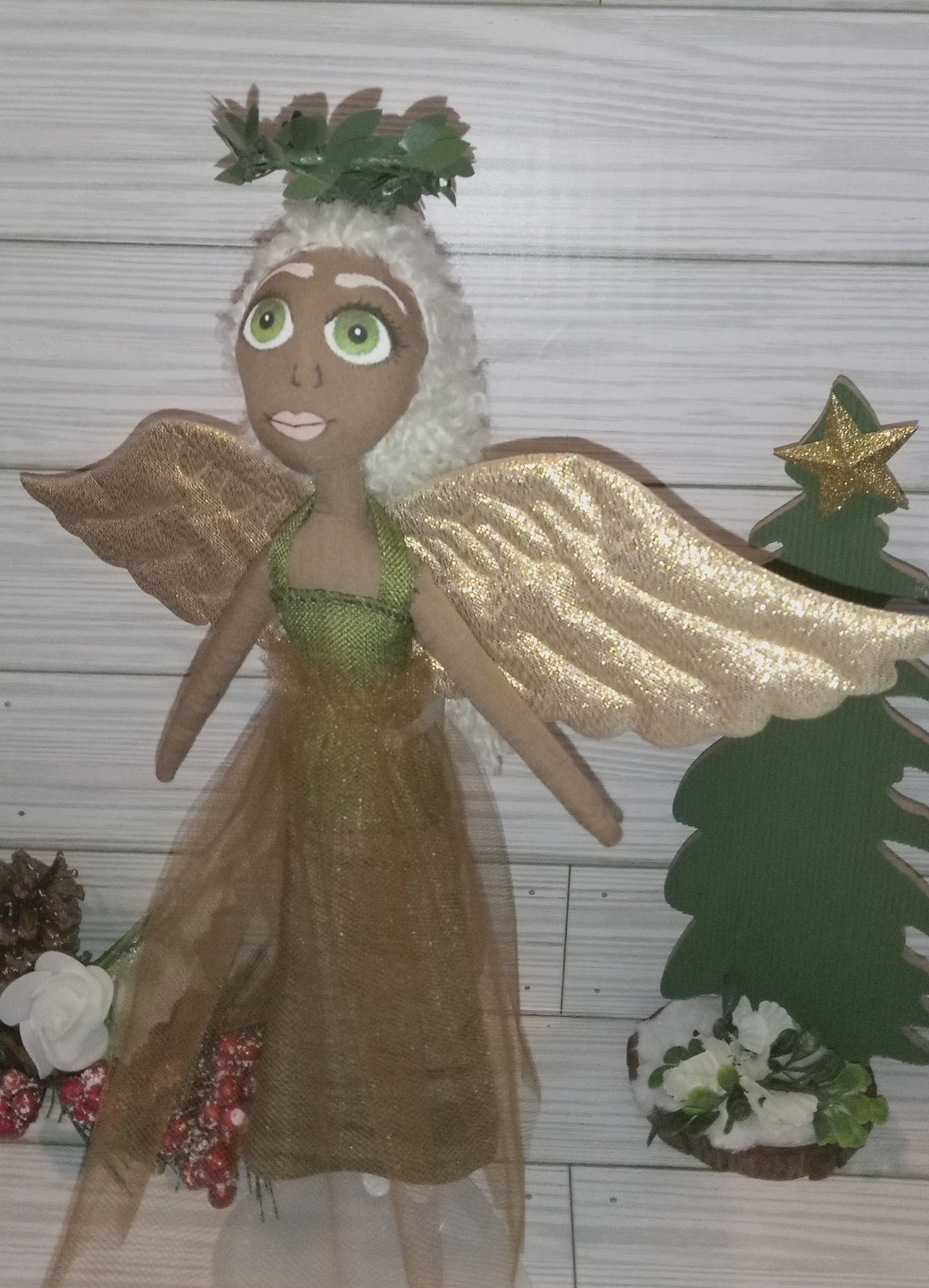 Handmade Christmas Angel Fabric Angel Doll 9 Angel Etsy