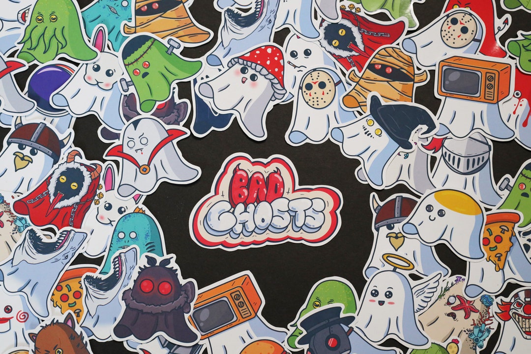 Off Ghost Sticker Pick Your Set - Ghost Stickers - Etsy