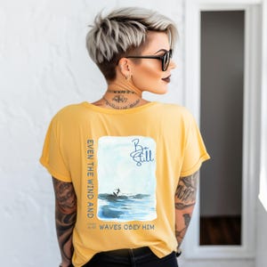 Christian Bible Verse Shirt Beachy Back Print Trendy Oversized tshirt, Unisex Tee, Teen Baptism Gift, Ocean Inspired Style, Bella Canva Soft