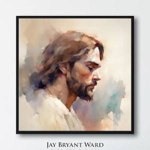 Jesus ART PRINT - In Humility Our Savior by Jay Bryant Ward | Jesus Picture Christian Art LDS Art Prints Inspirational Wall Decor Gift