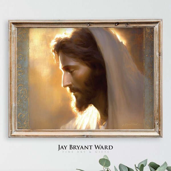 Jesus PRINTABLE Art DOWNLOAD - Divine Redeemer by Jay Bryant Ward | Christian Religious LDS Wall Art Print Decor Instant Inspirational Gift